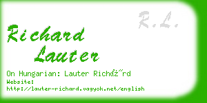 richard lauter business card